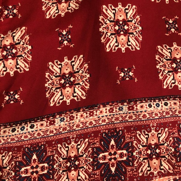 Red Patterned Blouse - Picture 2 of 3